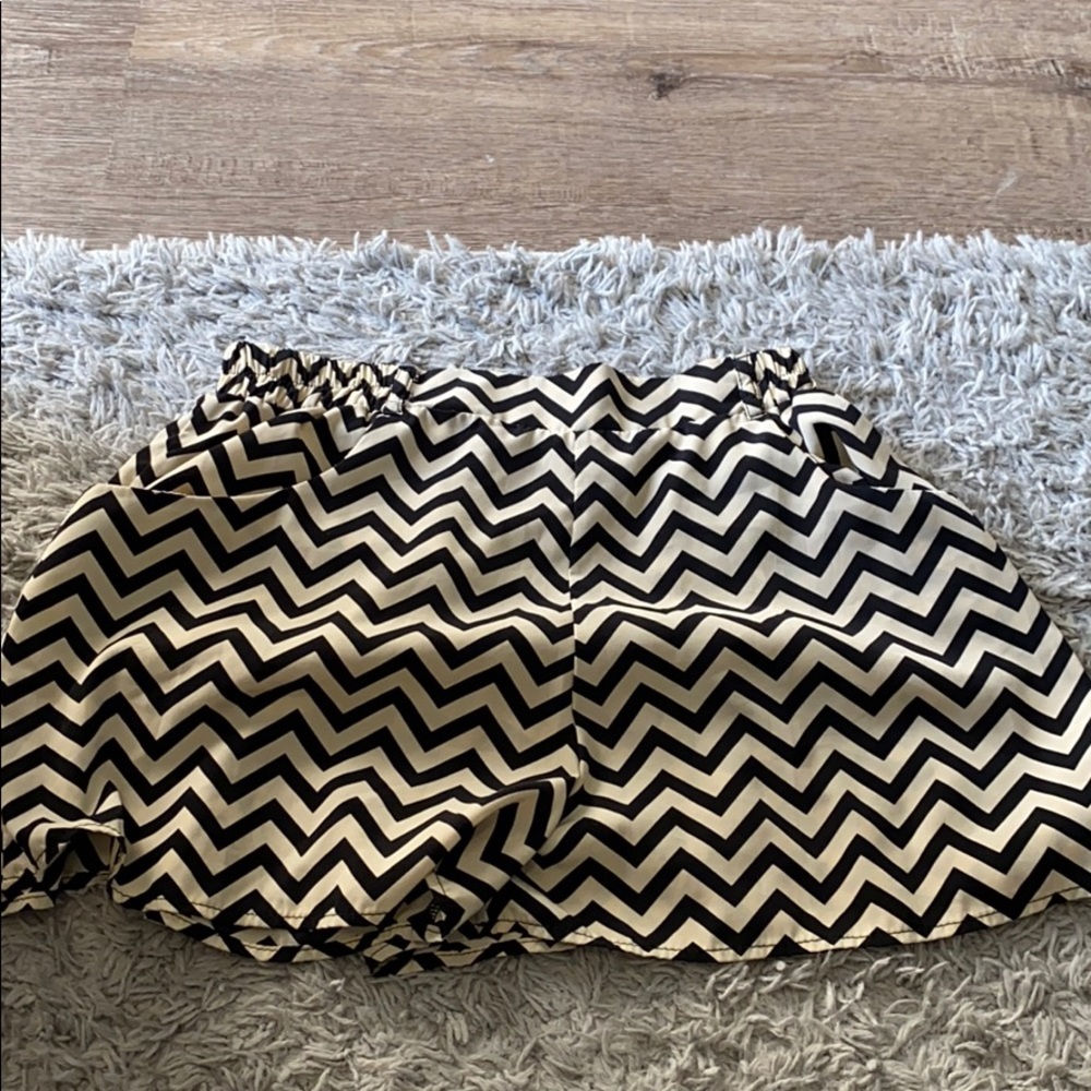 Striped black and tan shorts!